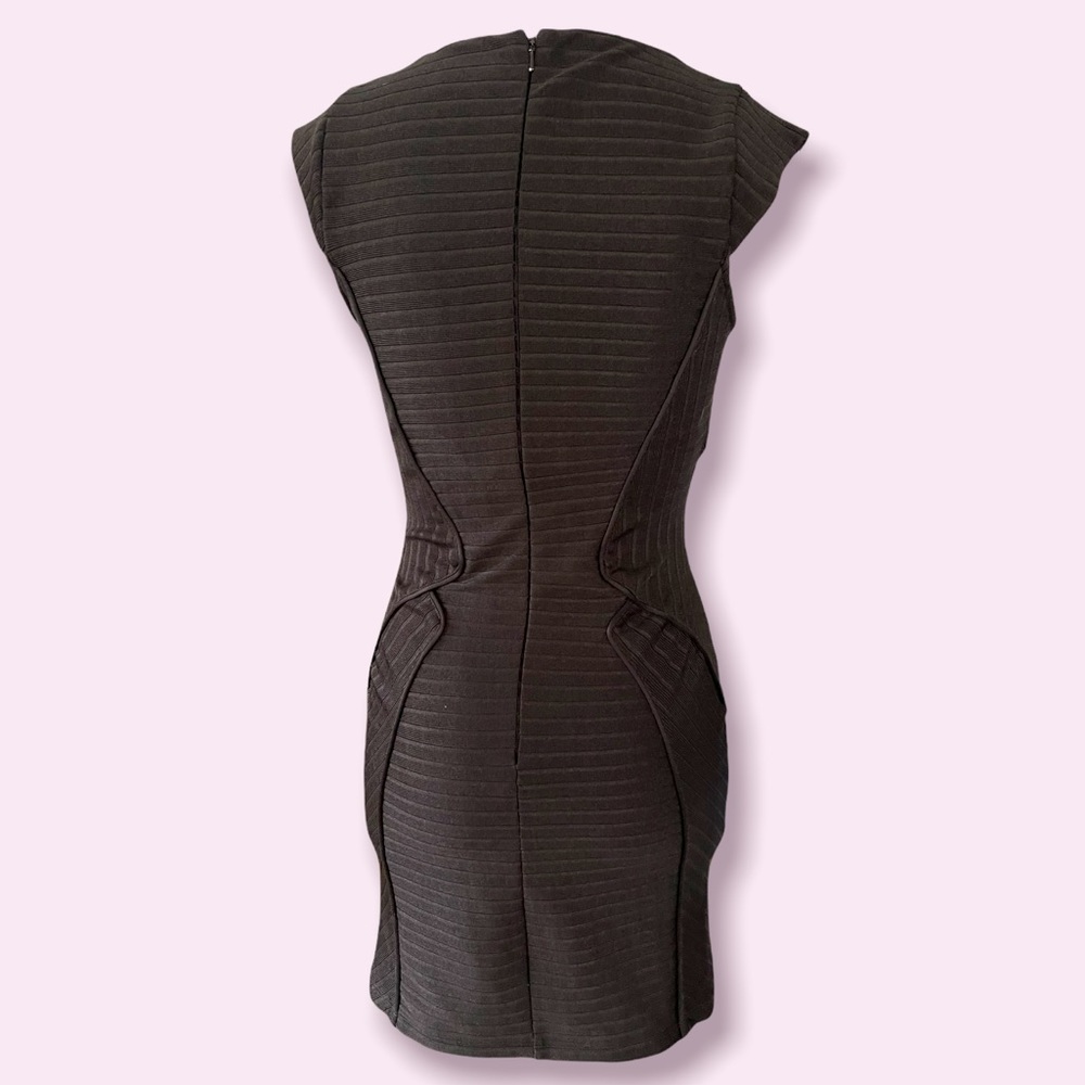 TOPSHOP Black Cap Sleeve Bodycon Mini Size 4 - Picture 3 of 4